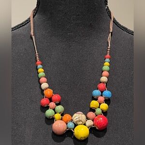 Colorful Ceramic Beaded Necklace